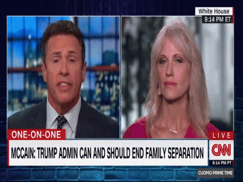 Man and Woman Talking on CNN