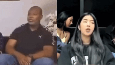 Man and Woman Talking on Couch