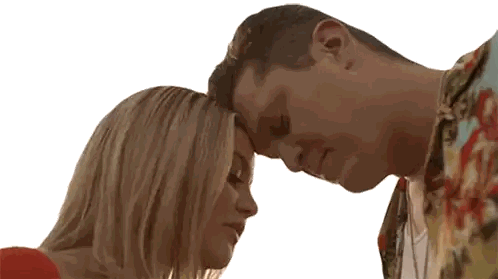 Man and Woman Touch Foreheads