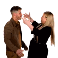 Man and Woman Touching Faces
