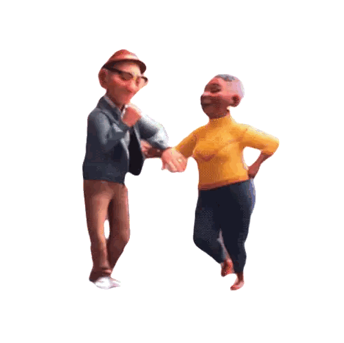 Man and Woman With Arms Outstretched