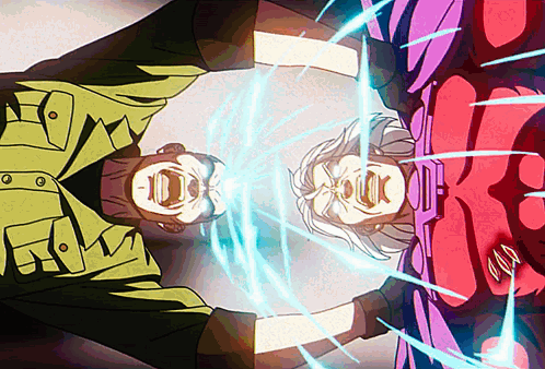 Man And Woman With D And K On Heads GIF