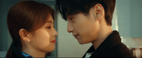 Man And Woman With Eyes Closed GIF