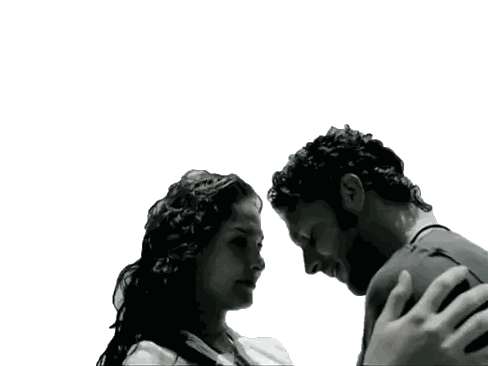 Man and Woman with Eyes Closed