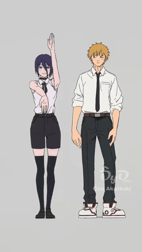 Man and Woman With Hands Up