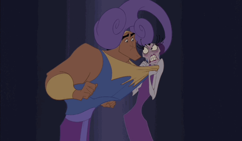 Man and Woman with Purple Face