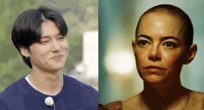 Man and Woman With Shaved Heads Standing Together