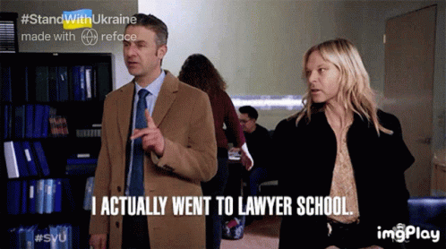 Man And Woman Woman Says I Actually Went To Lawyer School GIF