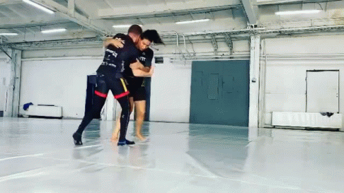 Man and Woman Wrestling