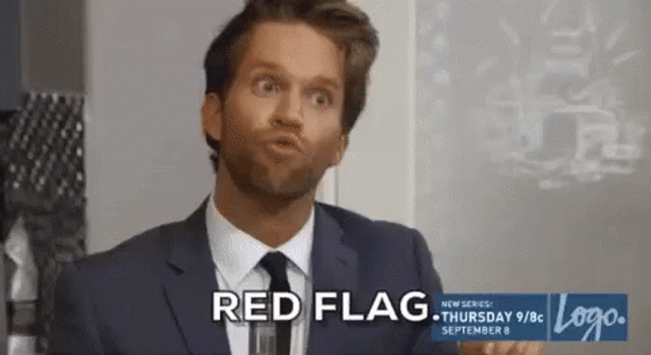 Man Angry Red Flag GIF