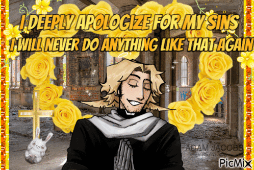 Man Apologizing for Sins