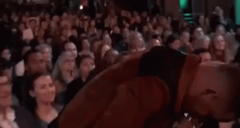 Man Applauding In Crowd GIF