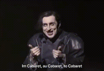 Man Arms Out Saying Im Cabaret Au Cabaret To Cabaret