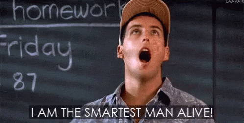 Man Arms Outstretched I Am The Smartest Man Alive GIF