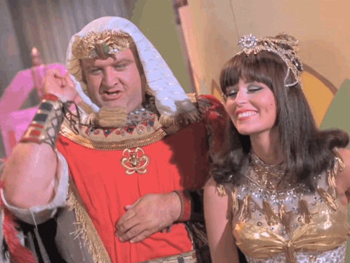 Man as Pharaoh and Woman as Goddess