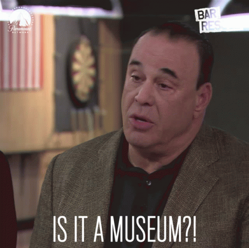 Man Asking About Museum GIF