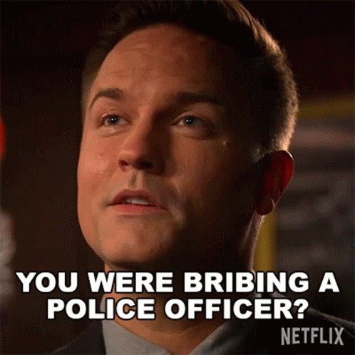 Man Asking If He Was Bribing Police Officer