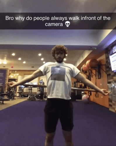 Man Asking Why People Walk in Front