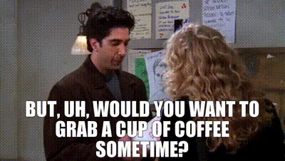 Man Asking Woman for Coffee