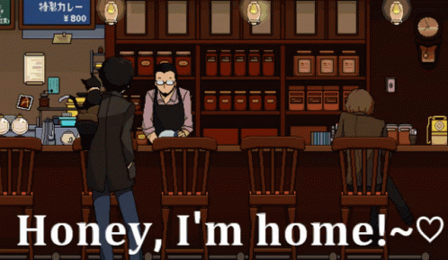 Man at Bar Honey I'm Home