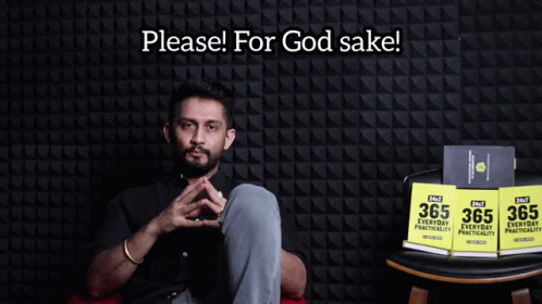 Man at Black Wall Saying Please for God Sake