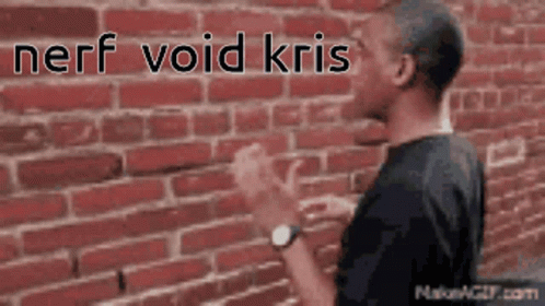 Man at Brick Wall Nerf Void Kris