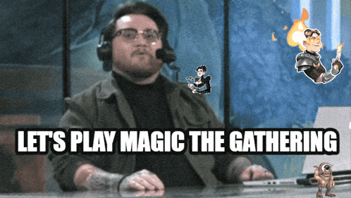 Man At Desk Let's Play Magic The Gathering GIF