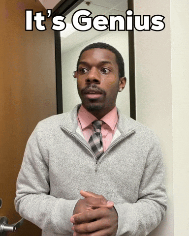 Man At Door Saying It's Genius GIF