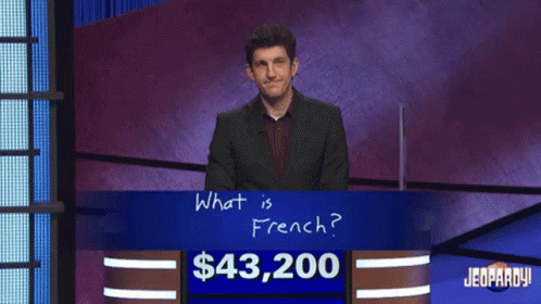 Man At Jeopardy Board Saying $6,200 GIF