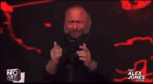 Man at Microphone Alex Jones Show