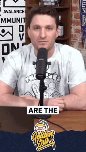 Man at Microphone Are the Golden Nuggets