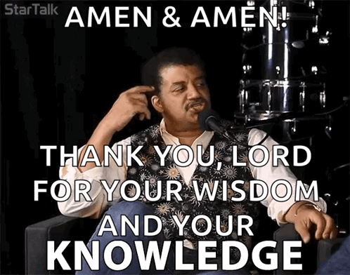 Man at Microphone Saying Amen & Amen Thank You Lord for Your Wisdom and Your Knowledge