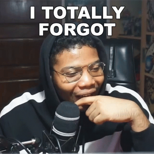 Man At Microphone Saying I Totally Forgot GIF