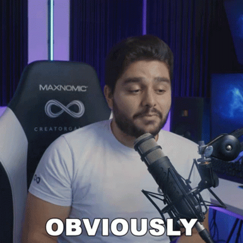 Man at Microphone Saying Obviously