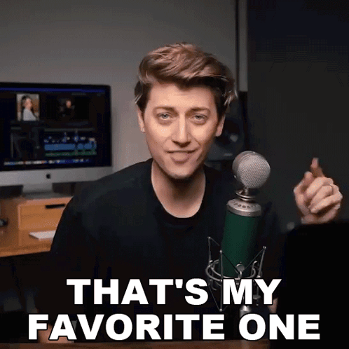 Man at Microphone Saying That's My Favorite One
