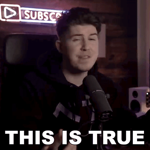 Man at Microphone Saying This Is True