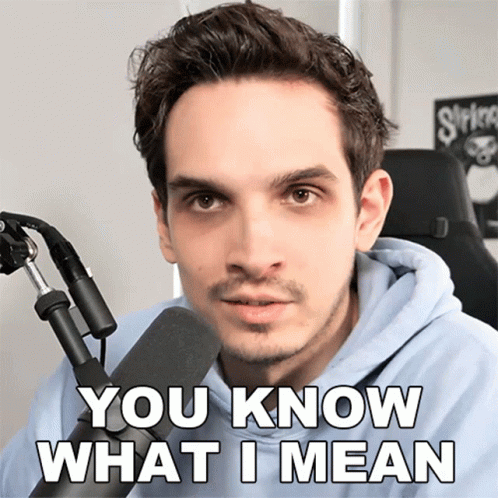 Man at Microphone You Know What I Mean