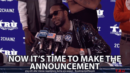 Man at Microphones Now It's Time to Make the Announcement