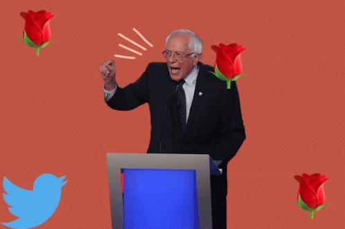 Man at Podium With Fist in Air