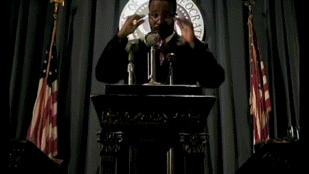 Man at Podium with Indeed