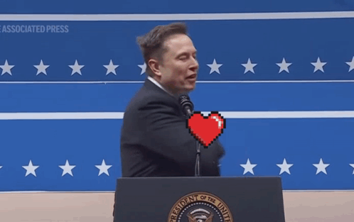 Man at Podium With Presidential Emblem