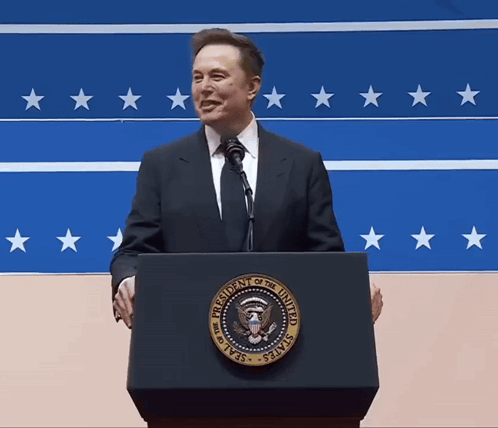 Man at Podium With Presidential Seal