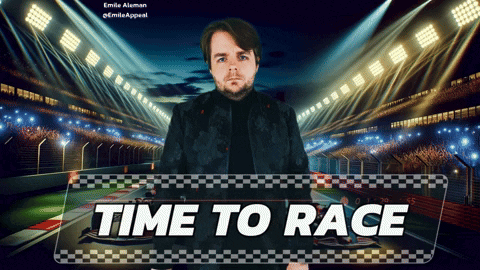 Man at Race Track Saying Time to Race