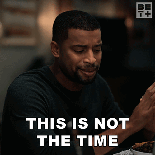 Man At Table This Is Not The Time GIF