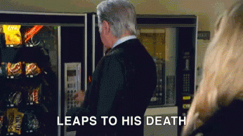 Man at Vending Machine Saying Leaps to His Death
