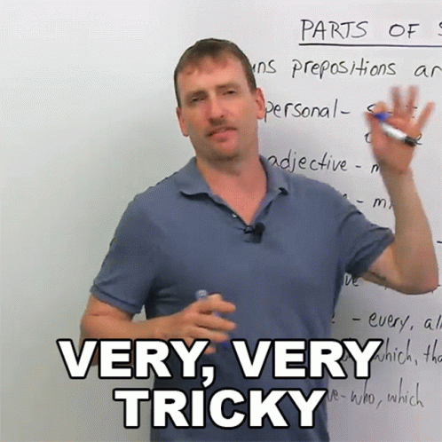 Man at Whiteboard with Parts of Speech