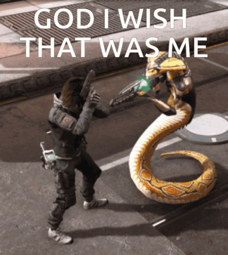 Man Attacking Snake With Gun GIF