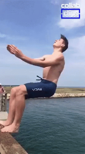 Man Backflip Diving GIF