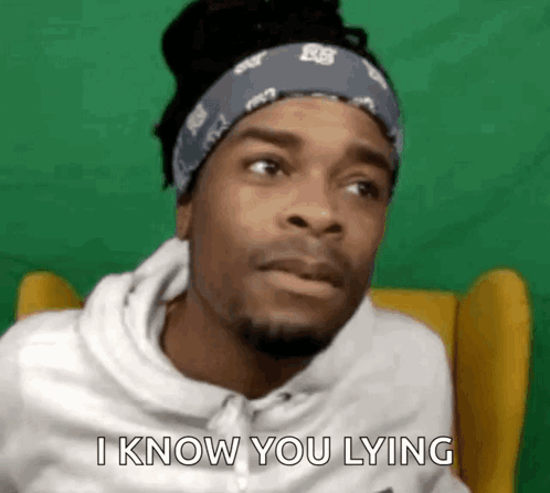 Man Bandana White Hoodie I Know You Lying
