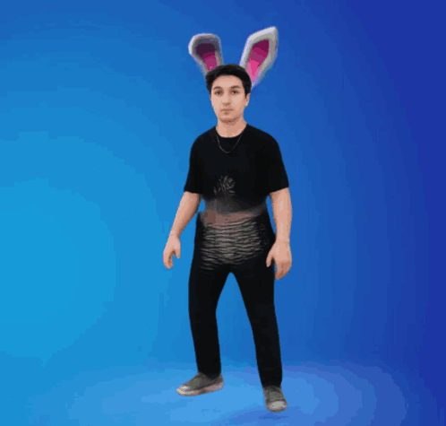 Man Black Bunny Dancing GIF